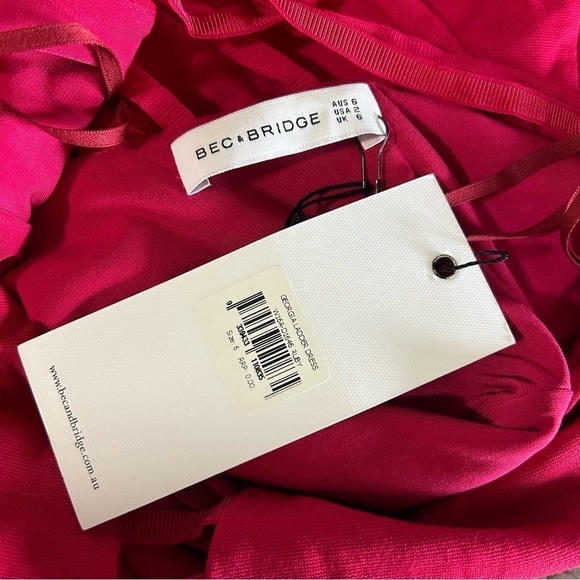 Bec & Bridge Georgia Ladder Dress in Hot Pink sz 6 - Picture 5 of 5